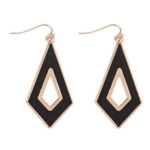 Dobbi ME20166 Wood Metal Geometric Shape Earrings (pack Of 1)