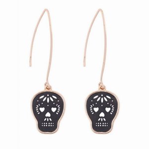 Dobbi ME10455 Two Tone Sugar Skull Earrings (pack Of 1)