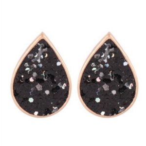 Dobbi 27487 Teardrop Glitter Stud Earrings (pack Of 1)