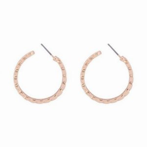 Dobbi B5E2565-3 Textured Hoop Post Earrings (pack Of 1)