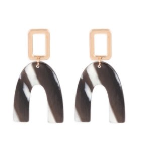 Dobbi ME90170 U Upside Down Acetate Post Drop Earrings (pack Of 1)