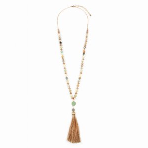 Dobbi HDN2492 Tassel Natural Stone Necklace (pack Of 1)