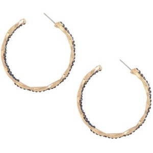 Dobbi MYE1264D Zirconia Twisted Post Hoop Earrings (pack Of 1)