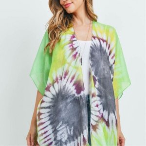 Dobbi HDF3370 Tie Dye Open Front Kimono (pack Of 1)