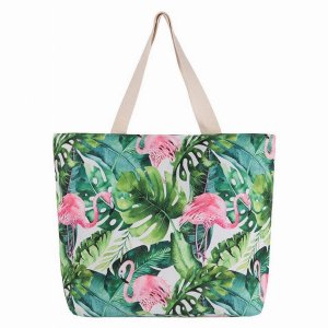 Dobbi MB0133 Tropical Flamingo Tote Bag (pack Of 1)