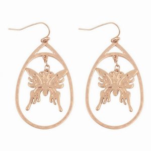 Dobbi HE2735 Teardrop Butterfly Dangle Fish Hook Earrings (pack Of 1)