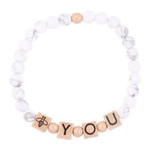 Dobbi QB2148 Y.o.u Metal Natural Stone Bracelet (pack Of 1)