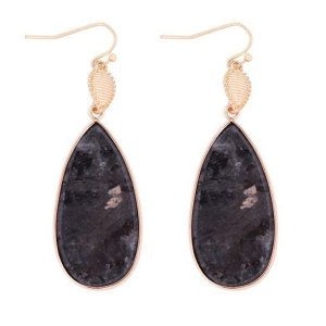 Dobbi MYE1409 Teardrop Natural Stone Drop Earrings (pack Of 1)