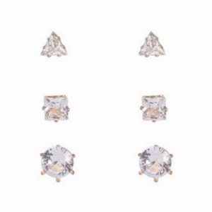 Dobbi 25553 Triangle Square Round Stud Earrings (pack Of 1)