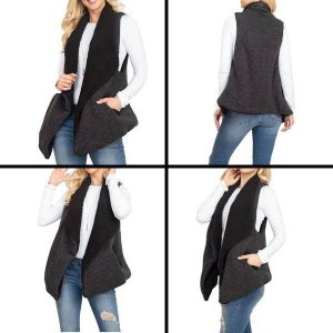 Dobbi PN353X084 Wool Shawl Vest With Pocket (pack Of 1)