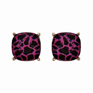 Dobbi 26062FUM Cusion Cut Post Stud Earrings By  ( Variety Of Colors A