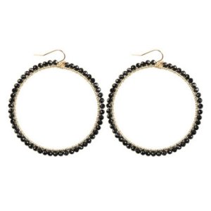 Dobbi HDE2341 Wire Hoop With Glass Beads Hook Earrings (pack Of 1)