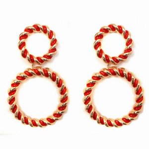 Dobbi KER4682 Twisted Epoxy Drop Post Earrings (pack Of 1)