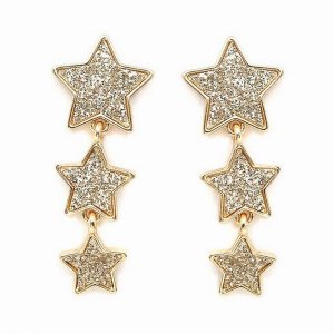 Dobbi KER4916 Trio Star Drop With Glitter Earrings (pack Of 1)