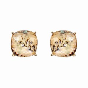 Dobbi 26062BEM Cusion Cut Post Stud Earrings By  ( Variety Of Colors A