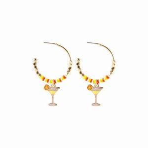 Dobbi EE1376 Tropical Cocktail Hoop Fimo Earrings (pack Of 1)