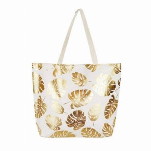 Dobbi MB0085 Tropical Foil Leaves Beach Bag (pack Of 1)