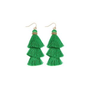 Dobbi ME4266 Three Layered Thread Tassel Hook Earrings (pack Of 1)