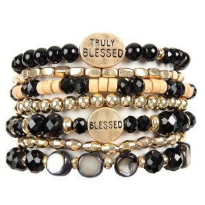 Dobbi HDB2834 Truly Blessed Charm Mix Beads Bracelet (pack Of 1)