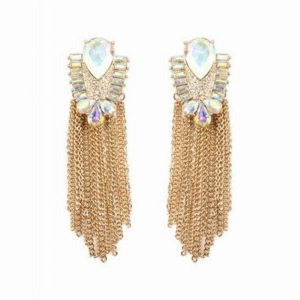 Dobbi 5245 Teardrop Top Chain Tassel Earrings (pack Of 1)