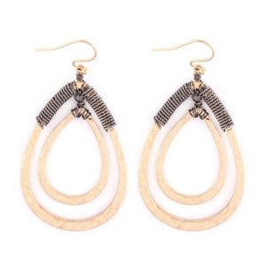 Dobbi ME3167 Wire Wrap Double Teardrop Earrings (pack Of 1)