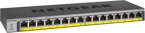 Netgear NET-GS116PP-100NAS 16-port Poepoe+ Gigabit Ethernet Unmanaged 