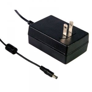 Mean GST36U12-P1J Ac Dc Adapter   Wall Mount   36 Watts: 12v @ 3a   Na