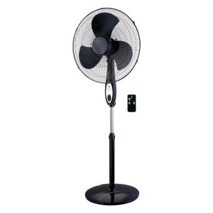 Optimus F-1672BK-F 16 In. Oscillating Stand Fan With Remote Control In