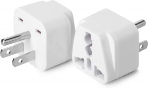 Bates B08P2HT2N7 Bates- Universal To American Outlet Plug Adapter, 2 P