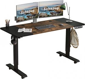 Suhapup B0B123GZ64 Electric Height Adjustable Standing Desk, 55 X 24 I