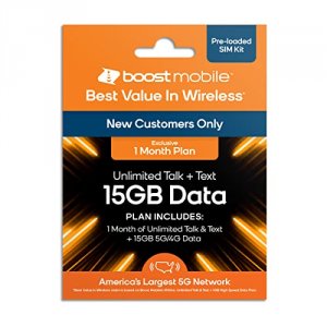 Just BMDPDSHTSIMENR02 Boost Mobile 1 Month 15gb Sim