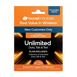 Just BMDPDSHTSIMENR05 Boost Mobile 3 Month Unlimited