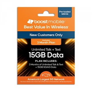 Just BMDPDSHTSIMENR04 Boost Mobile 3 Months 15gb Sim