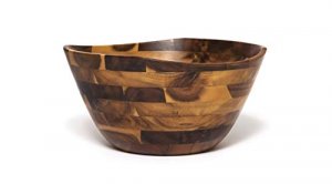 Lipper 1274 Acacia Wavy Rim Bowl Large