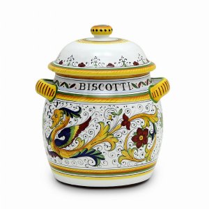 Artistica 1042-RAF Raffaellesco: Traditional Deruta Biscotti Jar (pack