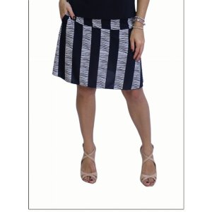 Island SH011-60662 2 Tier Skort With Side Seam Pockets And Elasticized