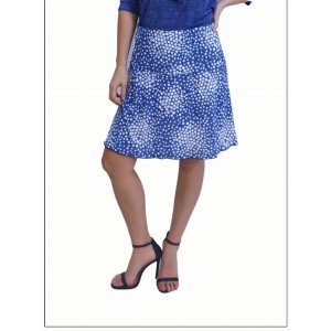 Island SH011-1102-P3 2 Tier Skort With Side Seam Pockets And Elasticiz