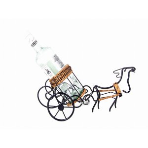 Qrskin MS014 Moose-drawn Sleigh Ride Wine Holder (pack Of 1)