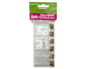 Bulk HP260 6 Piece Mini Glass Corked Jars