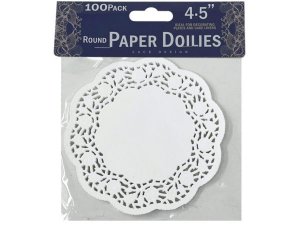 Bulk GE924 100 Piece Round Paper Doilies