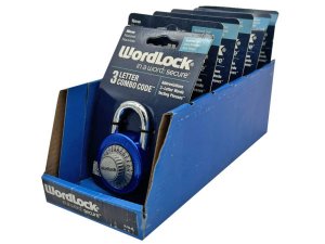 Bulk LL317 Wordlock 3 Letter Combination Lock In Tray Display