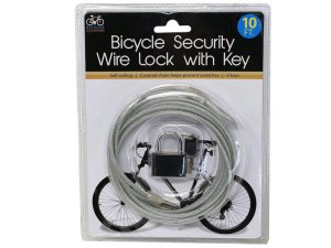 Bulk GE787 Bicycle Security Wire Lock With Key