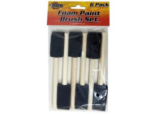 Bulk GE779 6 Pack Foam Paint Brush Set