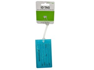 Bulk DD586 Travel Smart Aqua Travel Id Luggage Tag