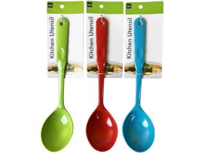 Bulk GE704 Assorted Color Melamine Serving Spoon