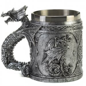 Dragon BC-15132 Pewter-look Medieval Dragon Mug