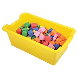 Deflecto DEF 39510YEL Antimicrobial Rectangular Storage Bin - 5.1