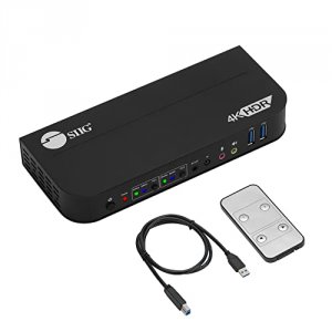 Siig CE-KV0E11-S1 Ac Ce-kv0e11-s1 2x1 Hdmi 4k Hdr Kvm Usb 3.0 Switch W