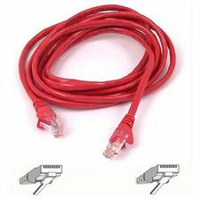 Belkin A3L791-04-RED 4ft Cat5e Patch Cable, Utp, Red Pvc Jacket, 24awg