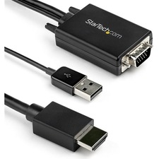 Startech VGA2HDMM3M 3m Vga To Hdmi Converter Cable With Usb Audio Supp